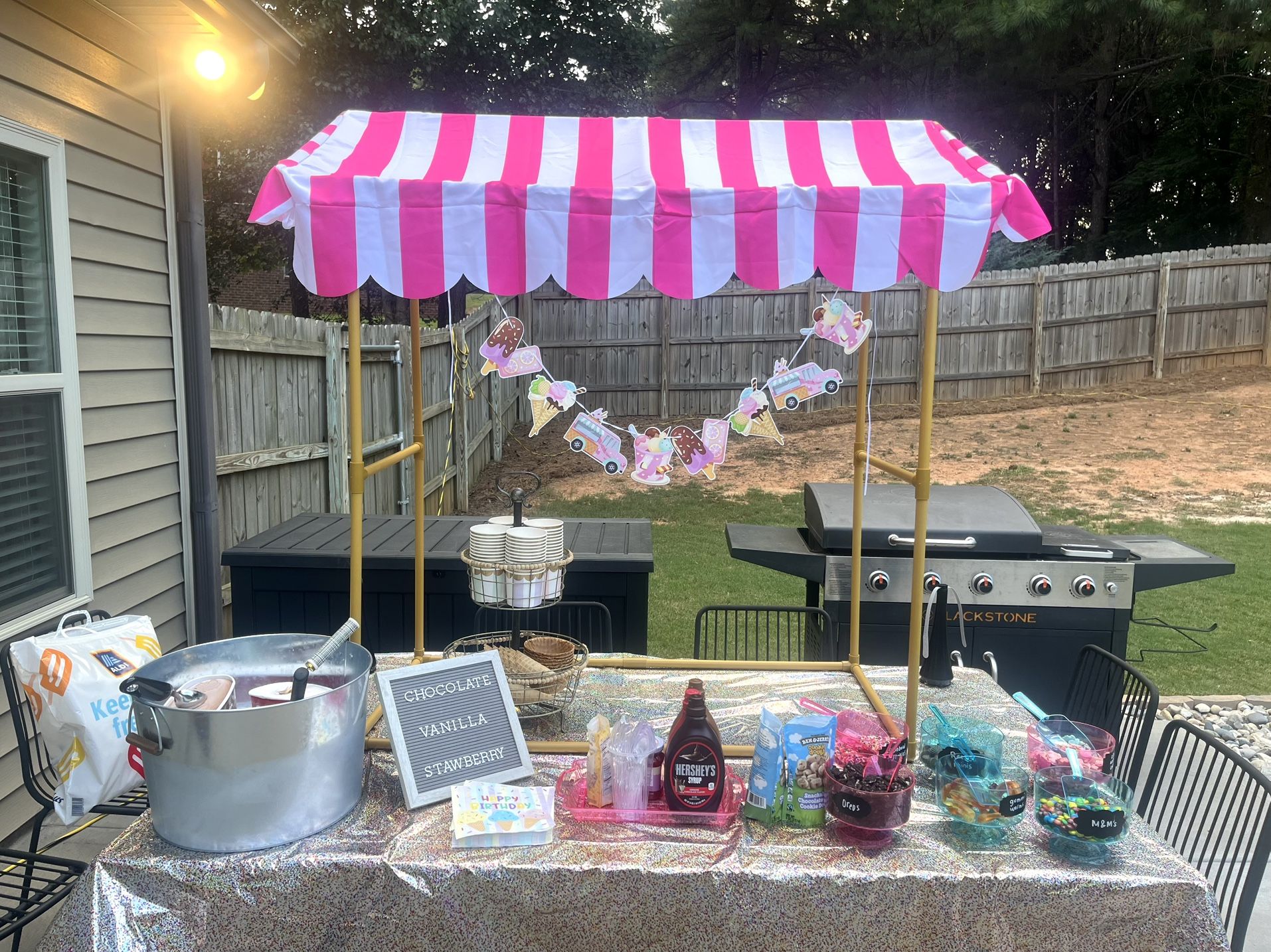ICE CREAM POPCORN STAND/TABLE TOP HUT