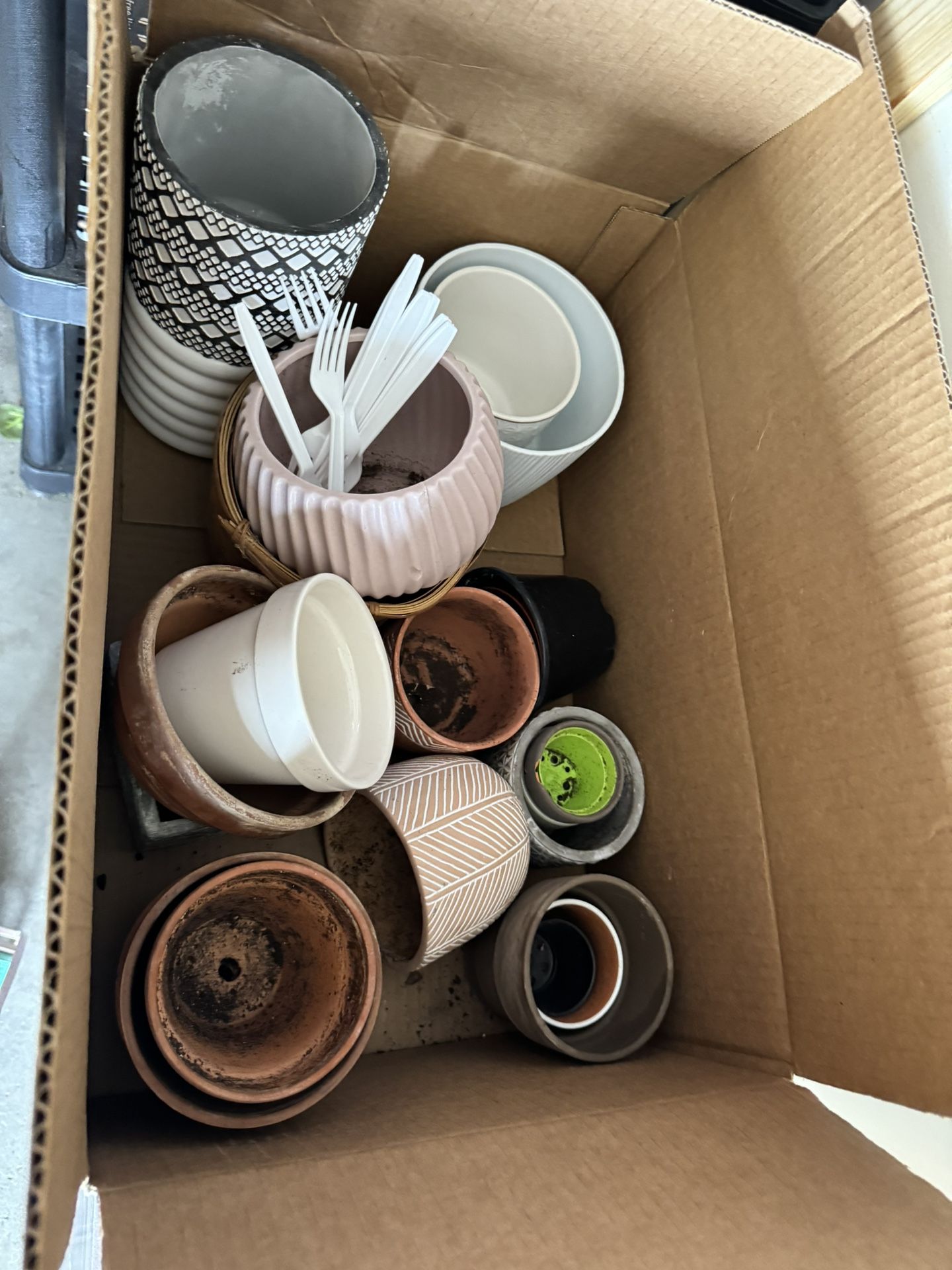 Box Of Planting Pots 