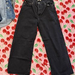 Levi Rib Cage Black Baggy Jeans