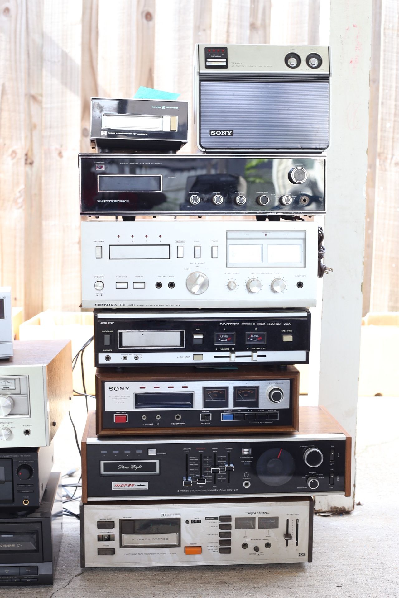 Lot Of 50+ Vintage Audio Electronics Receivers, Cassette Players, Turntables, Reel To Reels