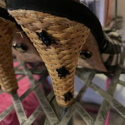 Harajuku Lovers Arlie Black And White plaid platform pumps