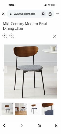 Mid Century Modern Petal Dining Chair x 6