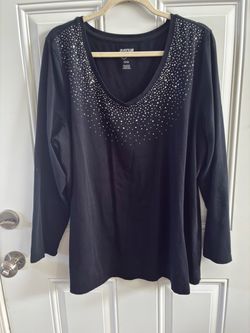 Black Long Sleeve Top Size 22/24 2X