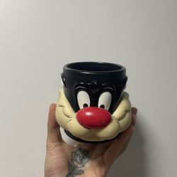 Vintage 1995 Sylvester Cat Mug Looney Tunes Warner Bros