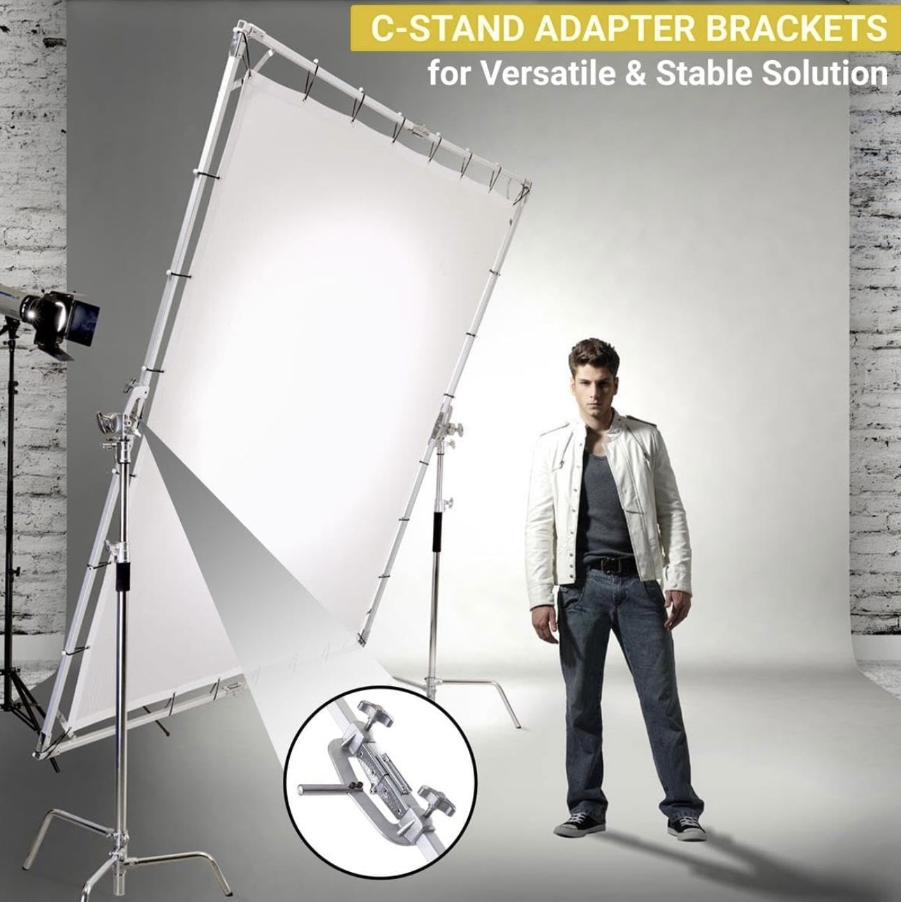 Glow 8x8 Butterfly light modifier With 2 C stands