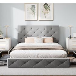 PLATFORM BED SIZE QUEEN NEW