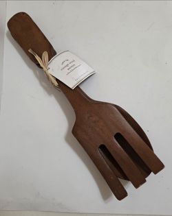 Pottery Barn Vintage- Style 12" Acacia Wood Salad Server Set