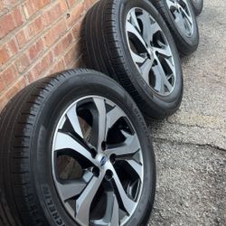 18” Subaru Outback Rims And Tires Like New 5x114.3 Bolt Pattern 