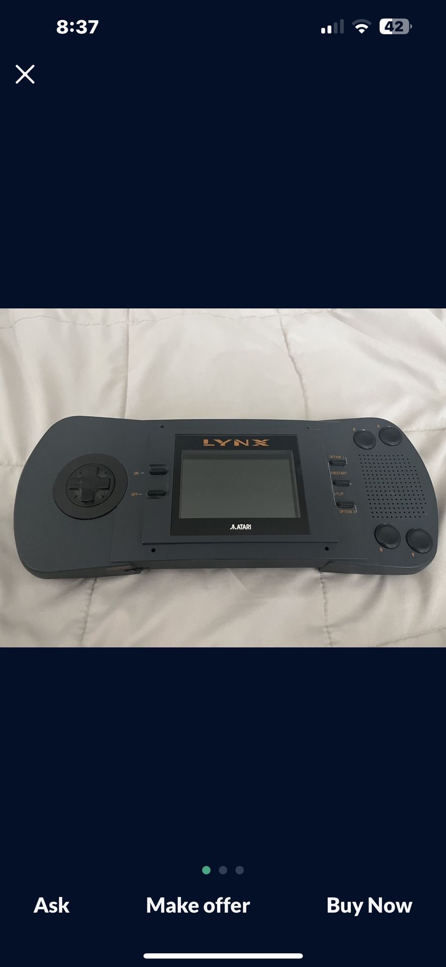 Atari Lynx With Original Box And Foam Inserts Trade ?