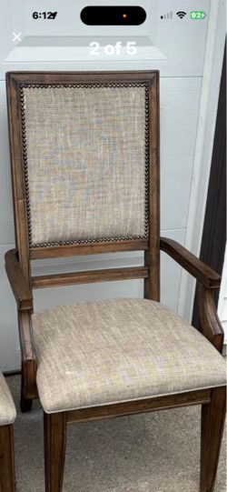 Set of 4 heavy solid wood dining chairs