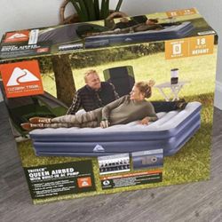 Brand New (Unopened) Ozark Trail - Tritech Queen Airbed with Build-In AC Pump 18 inch height  (original Price $70+tax)