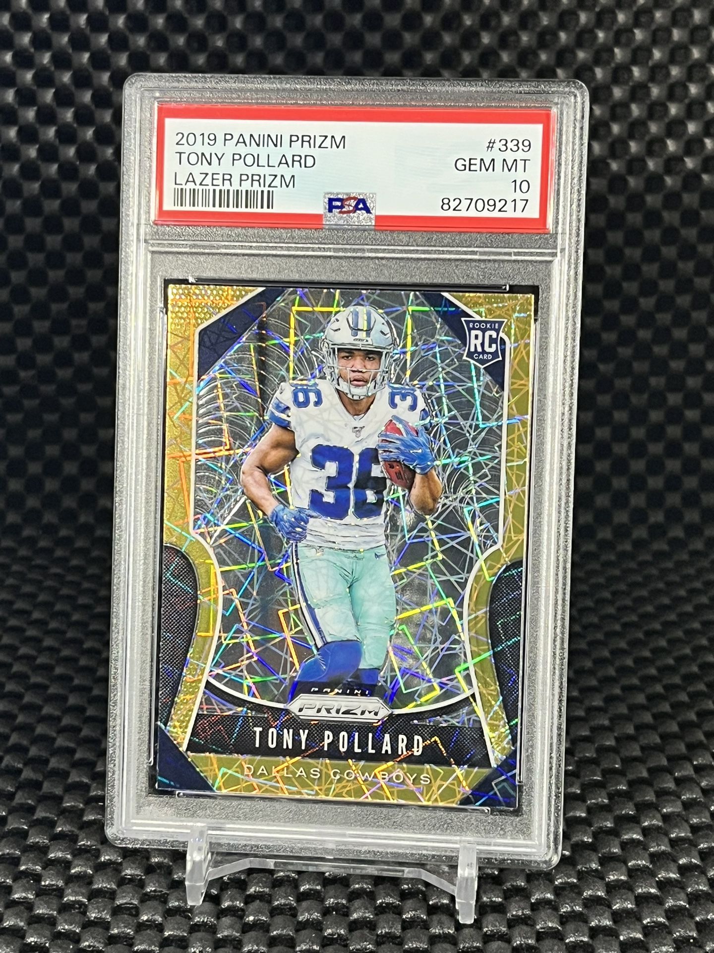 🔥 2019 Tony Pollard ROOKIE Lazer Prizm PSA 10! 🔥