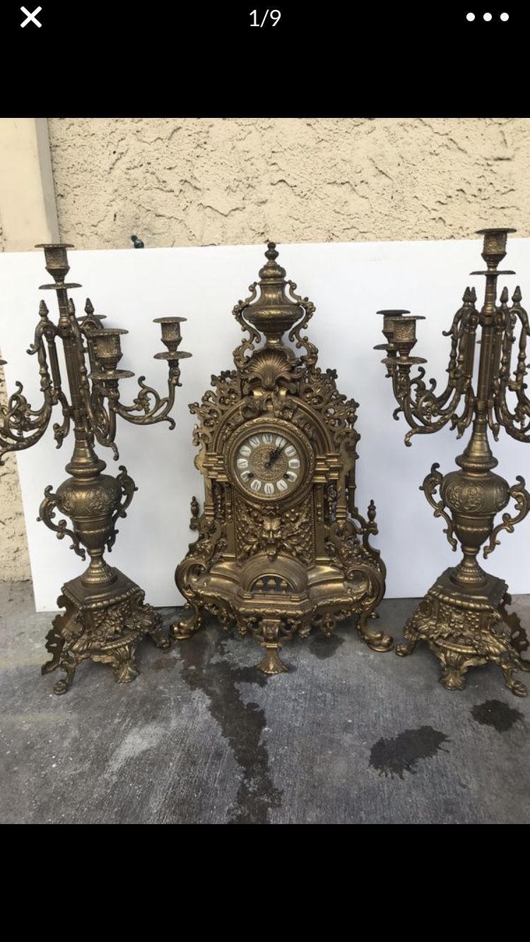 Antique Clocks brass made Italian mechanical