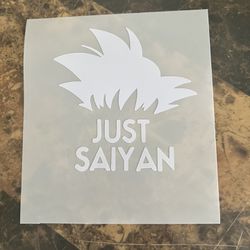 Goku Just Saiyan Vinyl Sticker