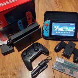 Nintendo Switch w/ Accessories AND Micro SD Card