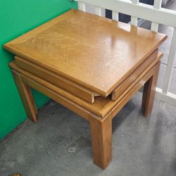 2 End tables solid oak