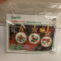 Cross Stitch Kit “Christmas Ornaments” #1