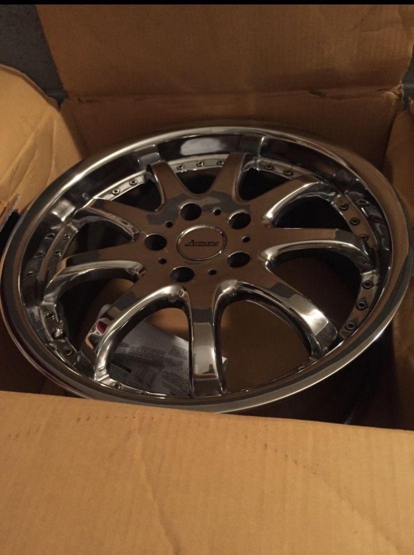 18 inch chrome rims and tires