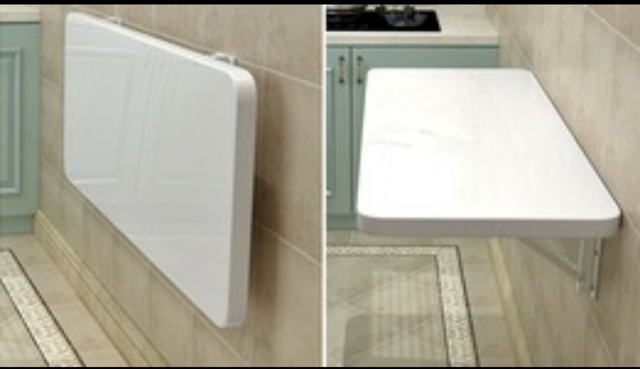 White Foldable Wall Mount Desk ( Measurements In 2nd Pic)