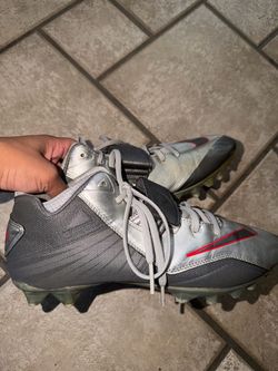 Nike Football Cleats Gray and Red