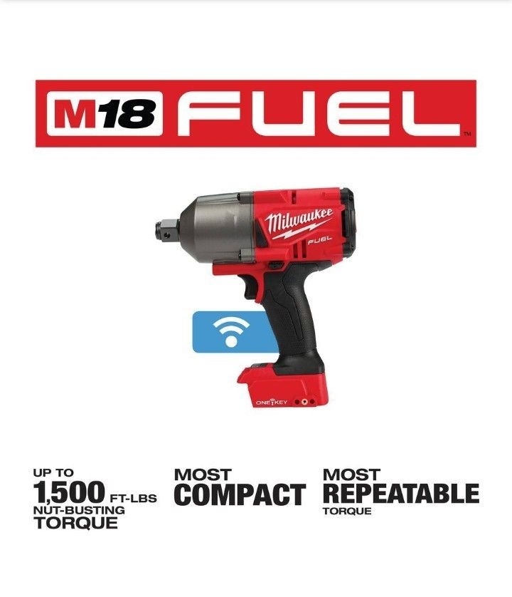 Milwaukee
M18 FUEL ONE-KEY 18V Lithium-Ion Brushless Cordless 3/4 in. Impact Wrench w Friction Ring , NEW, WITH WARRANTY