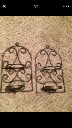 Nice rod iron candle holders