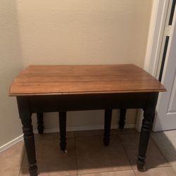 Wooden Table/Desk With Castors