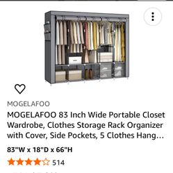 Slightly Used Portable wardrobe Closet