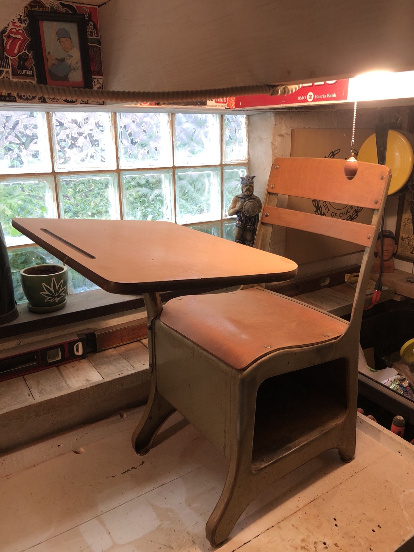 Antique School Desk - American The Crusader