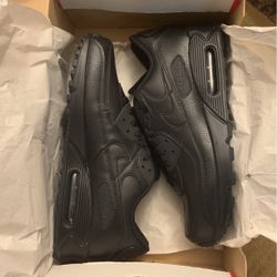 Brand New Nike Shoes Black Air Max 90 Leather Sz 11