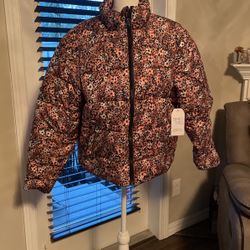 Jacket Pink Color With Flowers New Time True Brand Size L $12