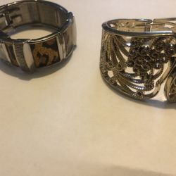 Gold Tone Hinged Bracelet  And  Watch Excellent Condition 