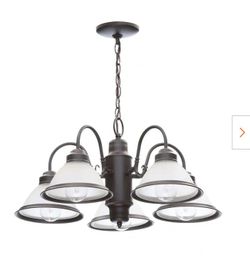 Halophane 5-Light Oil Rubbed Bronze Chandelier