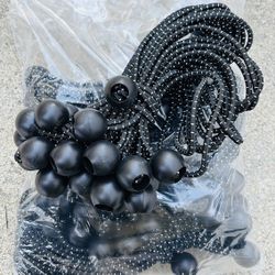 9” Heavy Duty Ball Bungee Cord In Black (100-Pack)