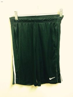 Boys Nike medium shorts black with white stripes