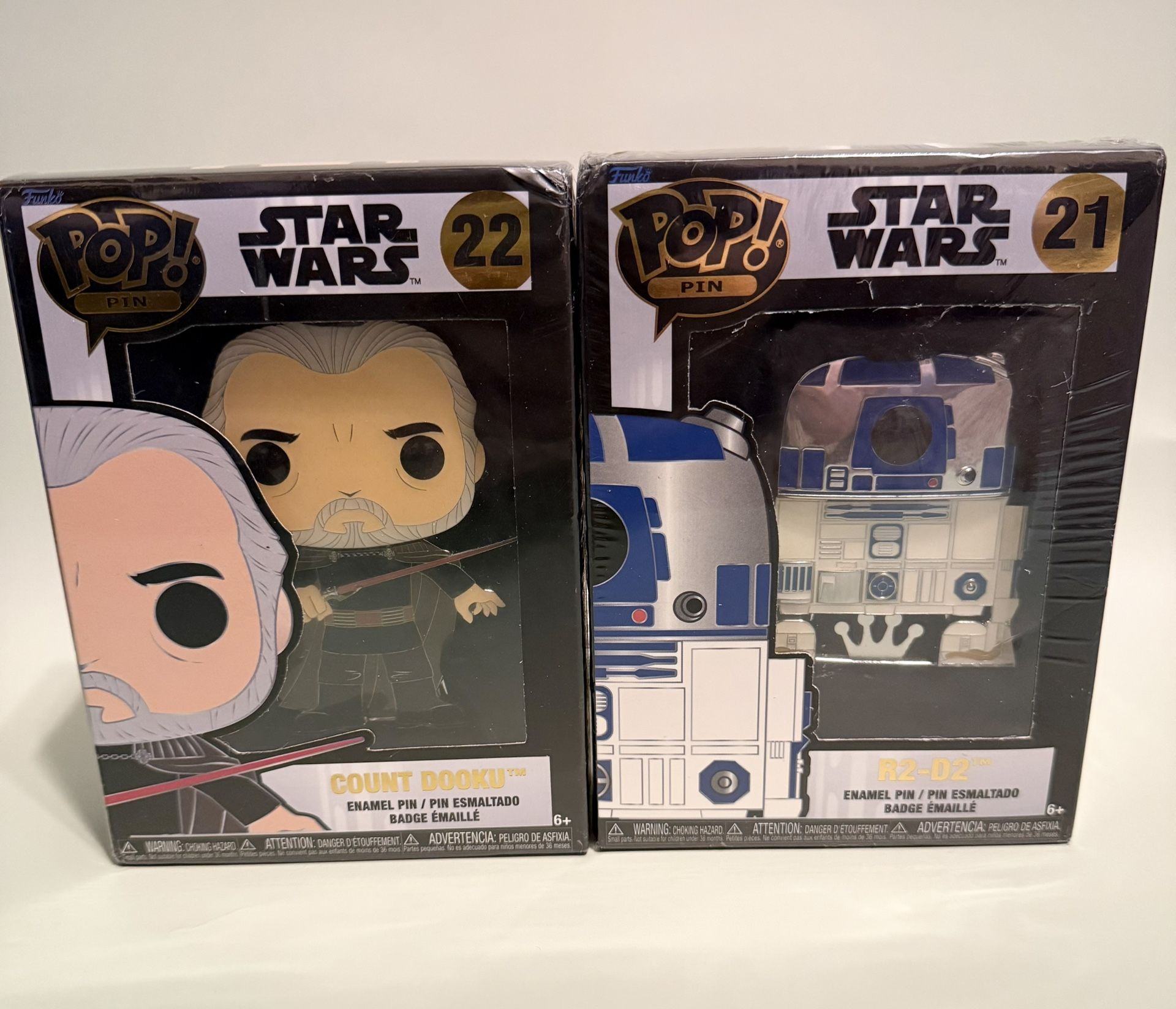 NEW. Star Wars Funko Pop Pins Count Dooku & R2-D2. 2 pack.