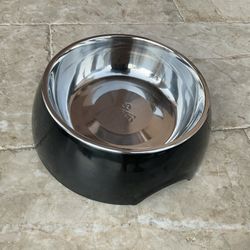 SUPER - Melamime Dog Feeding Bowl with Stainless Steel Insert - L