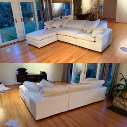 New White Cloud Couch 4pc Set ☁️ Free Delivery ✅ White Modular Sectional Sofa 