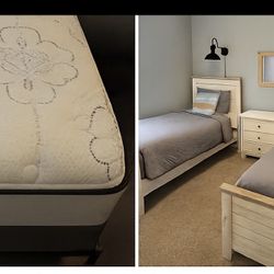 Set Of Twin Size Bed Frames & Mattresses 