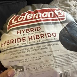 Two Coleman sleeping bags and one Costco Sleeping bag