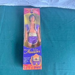 1993 Mattel Disney's Aladdin Water Jewel Magic Aladdin Doll 11273 Vintage Toy - Box has been opened  Per the Owner the toy doll ken has never been out