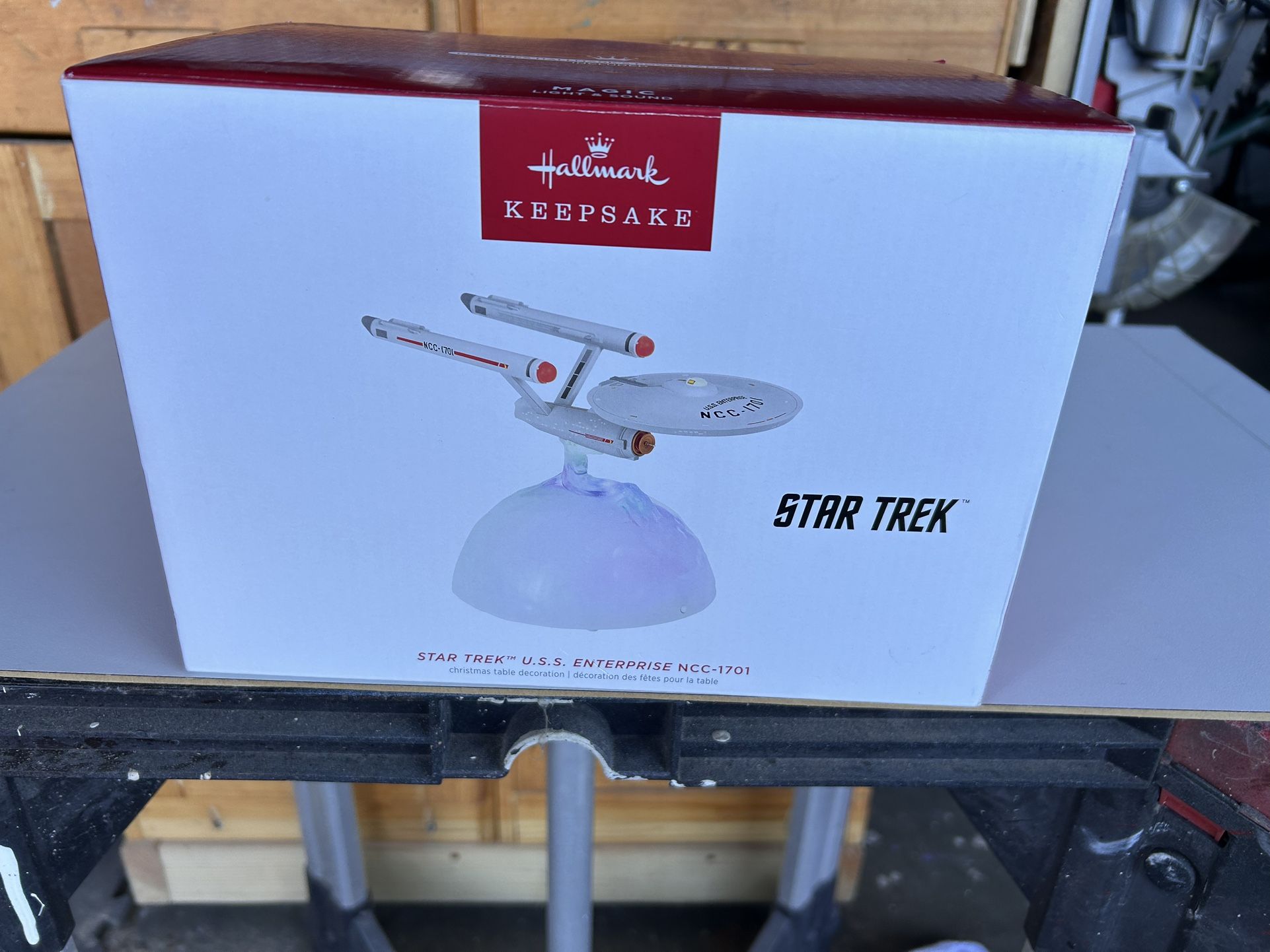 Collector 2023 Star Trek Table Top Light Up Christmas Decorations New In Box