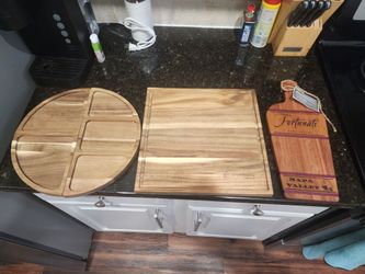Wooden Charcuterie & Serving Board Set (Handcrafted & Kitchen Essentials)