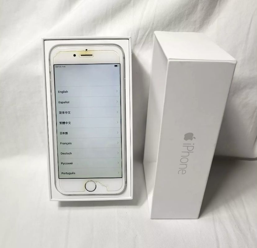 Apple iPhone 6 Silver 16GB Model A1549 With Box AT&T - Comes With Charger - Cellphone Smartphone