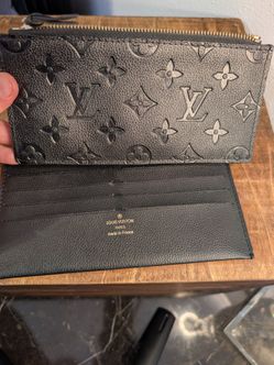 Black combo zipper wallet and card holder