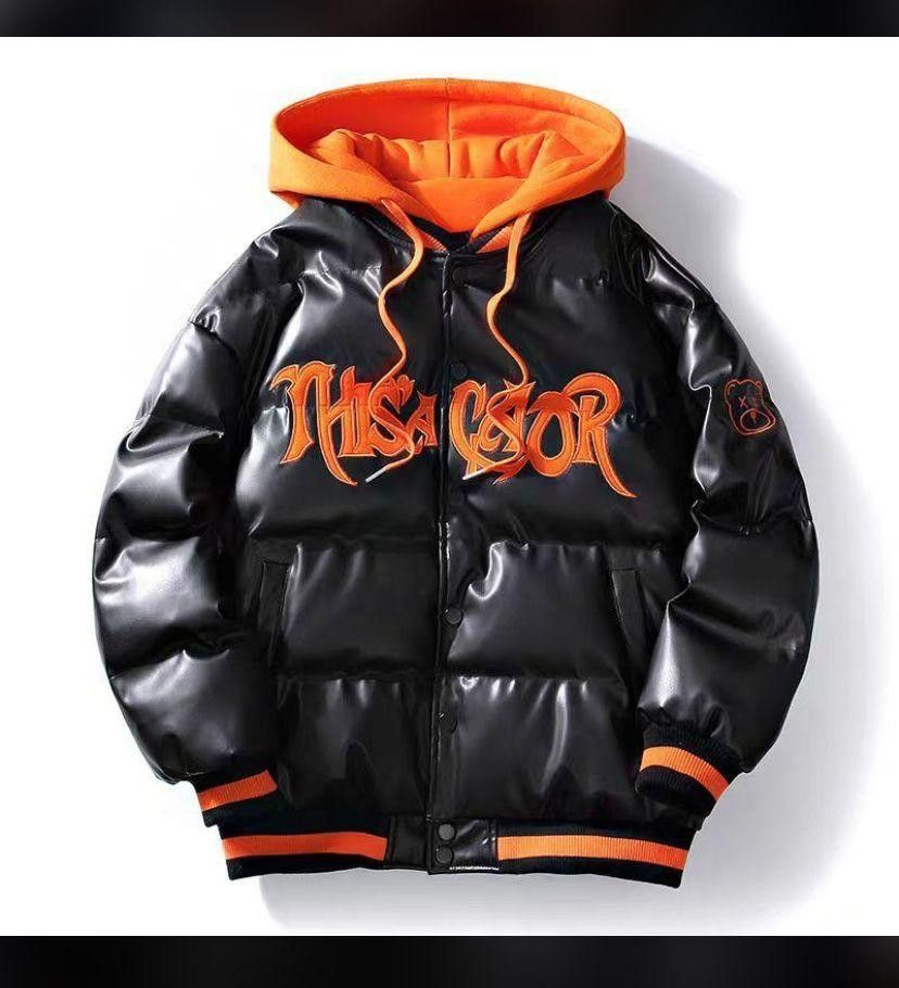 Black and Orange Hooded Jacket