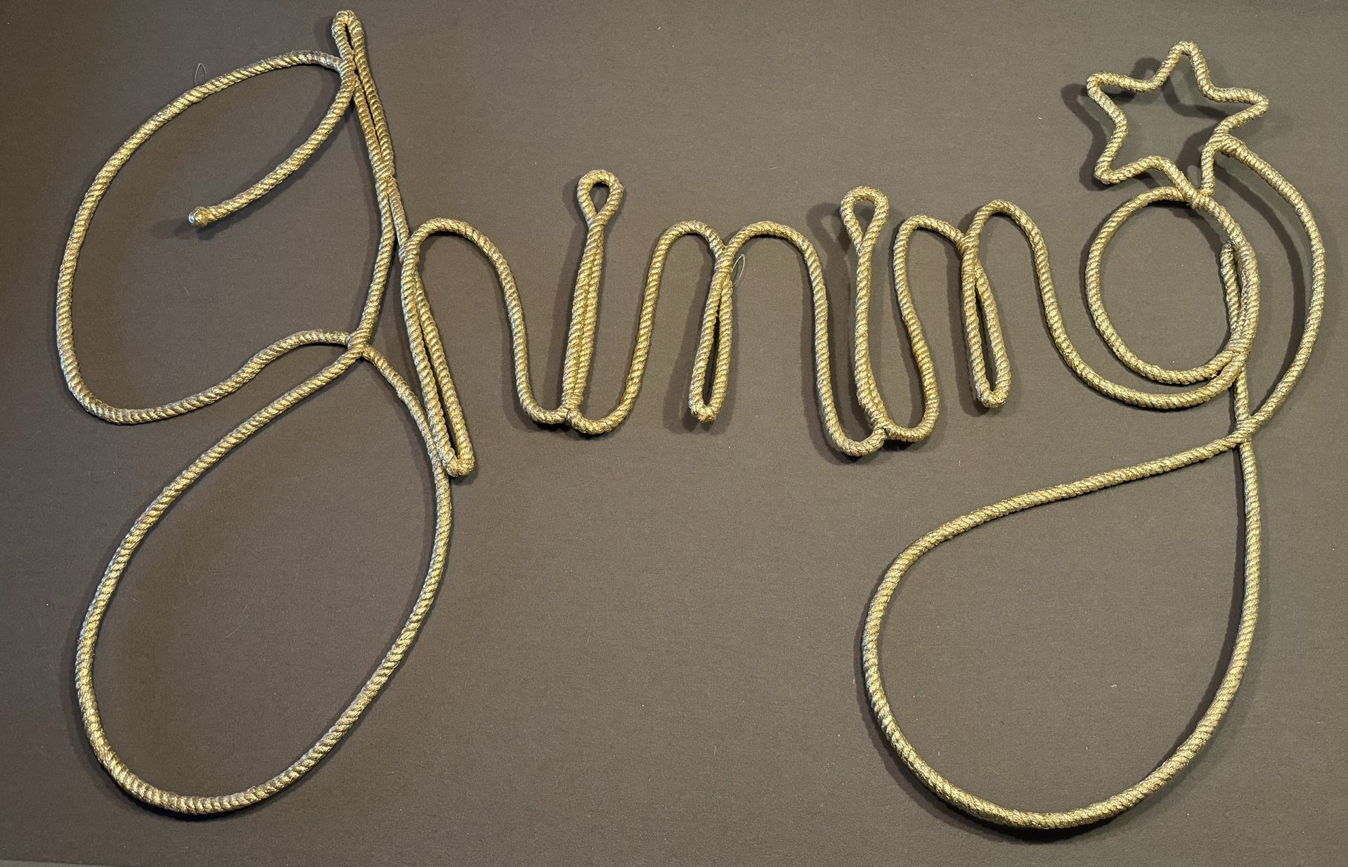 Pottery Barn Teen PBTeen / Junk Gypsy Collaboration Shining Star Rope Wall Art Gold Leaf Paint
