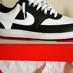 Black and white Nike Air Force One