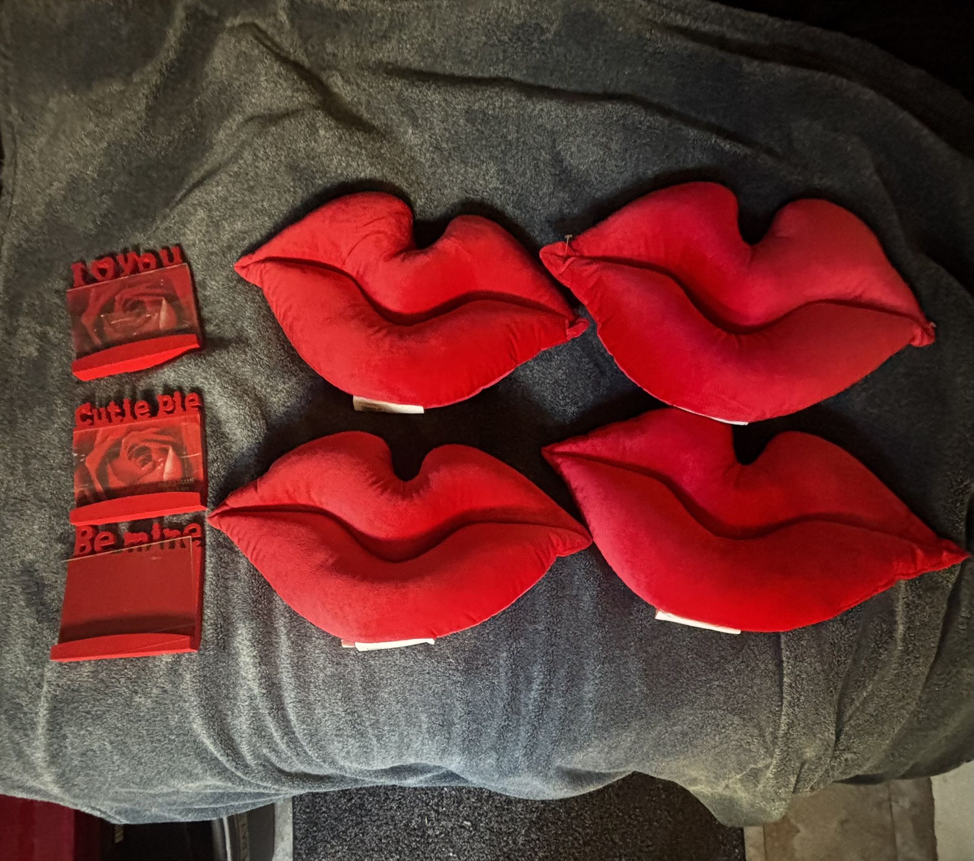$5 Each Valentines Kiss Plushies And Photo Frames 4in X 6in