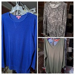 3 Tops Sizes XL/1X